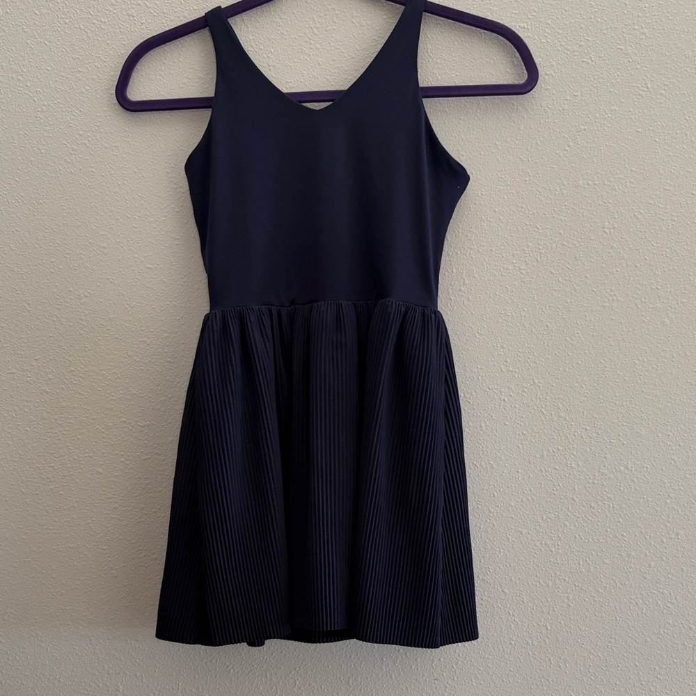 all in motion Navy Sleeveless Pleated Skirt Dress